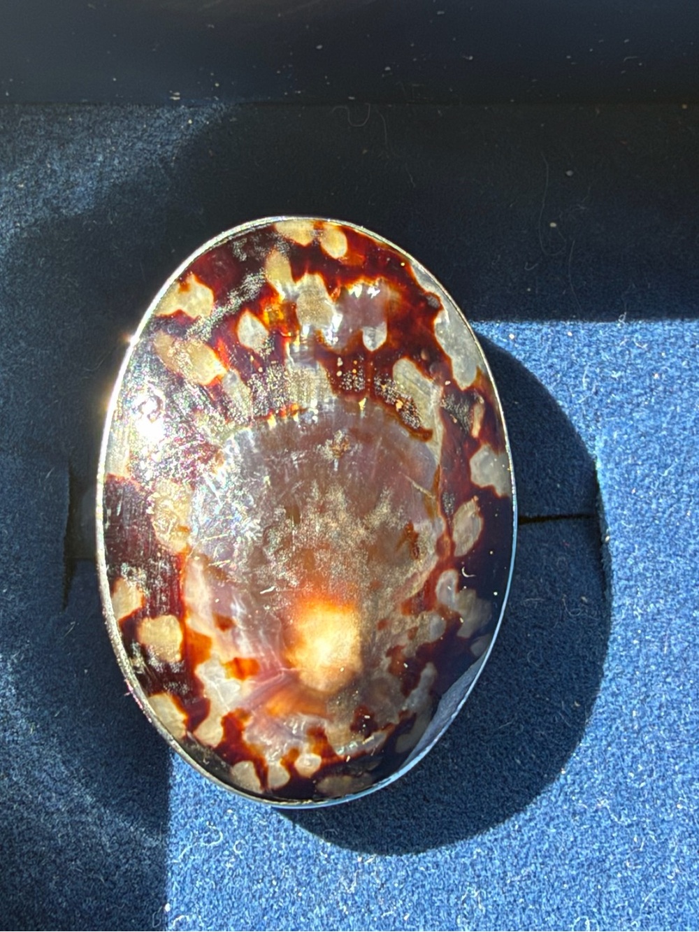 VINTAGE Handcrafted Solid Sterling Silver Limpet Shell Statement Ring